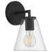 Access - 62631-MBL/CLR - One Light Wall Sconce - Katie - Matte Black