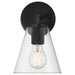 Access - 62631-MBL/CLR - One Light Wall Sconce - Katie - Matte Black