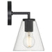 Access - 62631-MBL/CLR - One Light Wall Sconce - Katie - Matte Black