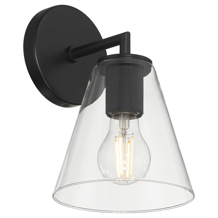 Access - 62631-MBL/CLR - One Light Wall Sconce - Katie - Matte Black