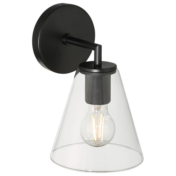 Access - 62631-MBL/CLR - One Light Wall Sconce - Katie - Matte Black