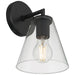 Access - 62631-MBL/CLR - One Light Wall Sconce - Katie - Matte Black