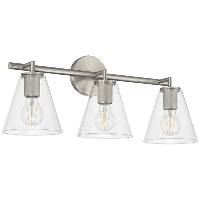 Access - 62633-BS/CLR - Three Light Vanity - Katie - Brushed Steel