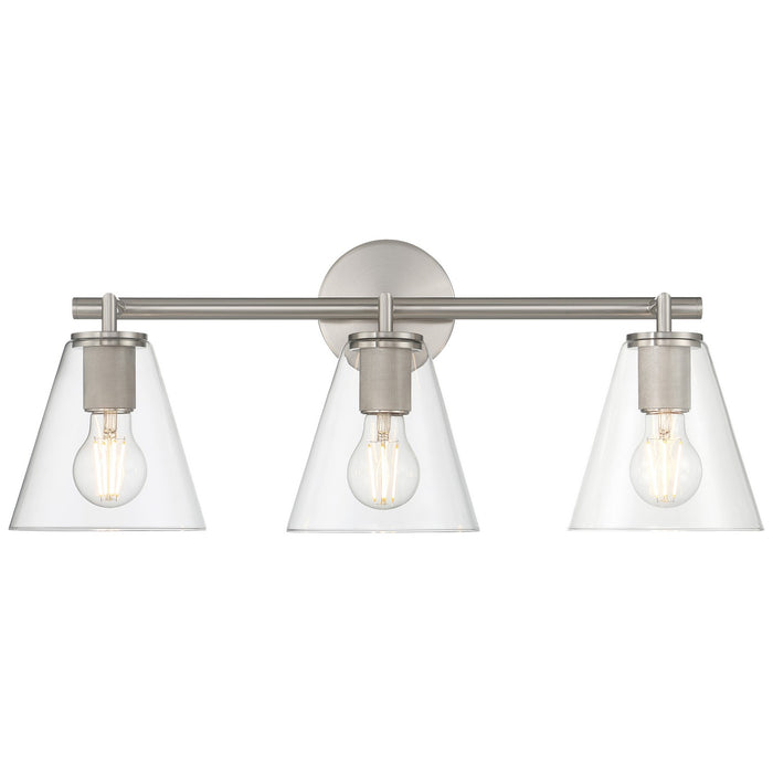 Access - 62633-BS/CLR - Three Light Vanity - Katie - Brushed Steel