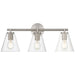 Access - 62633-BS/CLR - Three Light Vanity - Katie - Brushed Steel