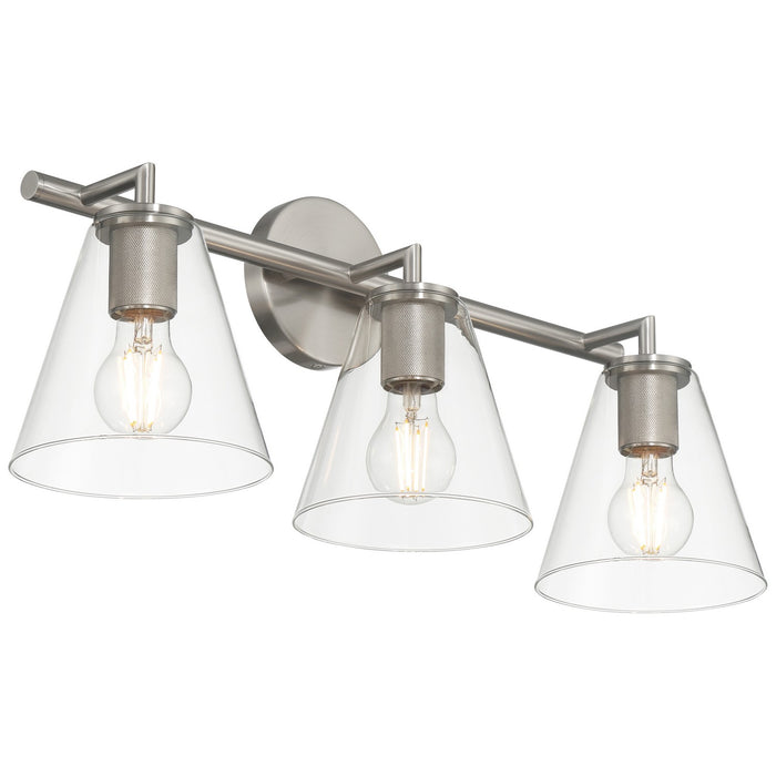Access - 62633-BS/CLR - Three Light Vanity - Katie - Brushed Steel