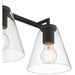 Access - 62633-MBL/CLR - Three Light Vanity - Katie - Matte Black