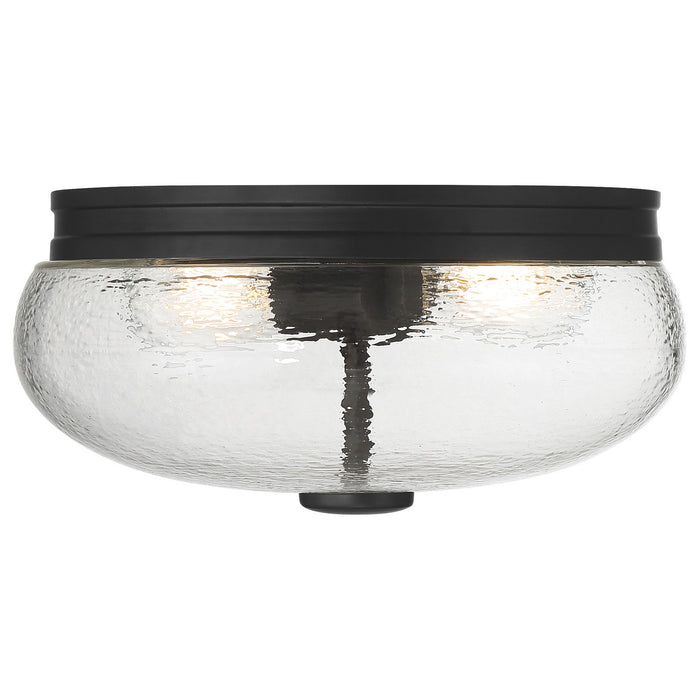 Access - 63019-MBL/CLR - Two Light Flush Mount - Lindsay - Matte Black