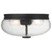 Access - 63019-MBL/CLR - Two Light Flush Mount - Lindsay - Matte Black