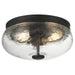 Access - 63019-MBL/CLR - Two Light Flush Mount - Lindsay - Matte Black
