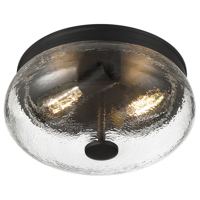 Access - 63019-MBL/CLR - Two Light Flush Mount - Lindsay - Matte Black