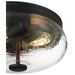 Access - 63019-MBL/CLR - Two Light Flush Mount - Lindsay - Matte Black