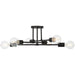 Access - 63042-MBL - Six Light Semi Flush Mount - Marin - Matte Black