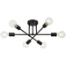 Access - 63042-MBL - Six Light Semi Flush Mount - Marin - Matte Black