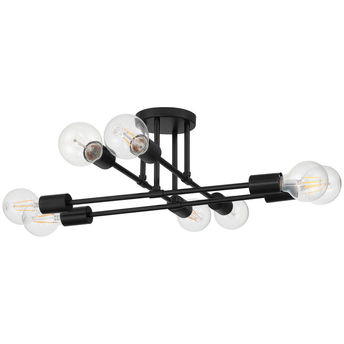 Access - 63044-MBL - Eight Light Semi Flush Mount - Nova - Matte Black