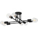 Access - 63044-MBL - Eight Light Semi Flush Mount - Nova - Matte Black
