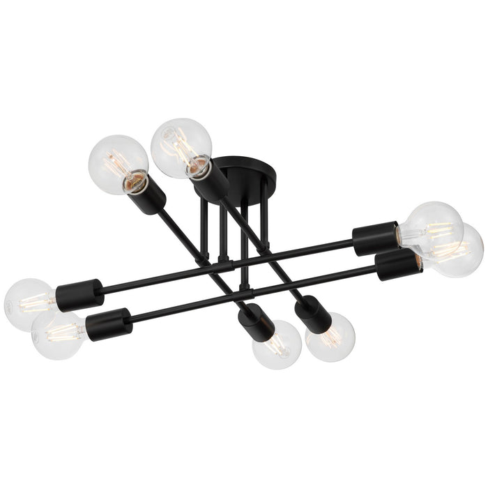 Access - 63044-MBL - Eight Light Semi Flush Mount - Nova - Matte Black