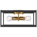 Access - 63046-BWA - Four Light Flush Mount - Nikki - Black w/Antique Brushed Brass