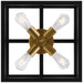 Access - 63046-BWA - Four Light Flush Mount - Nikki - Black w/Antique Brushed Brass