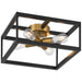 Access - 63046-BWA - Four Light Flush Mount - Nikki - Black w/Antique Brushed Brass