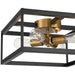 Access - 63046-BWA - Four Light Flush Mount - Nikki - Black w/Antique Brushed Brass