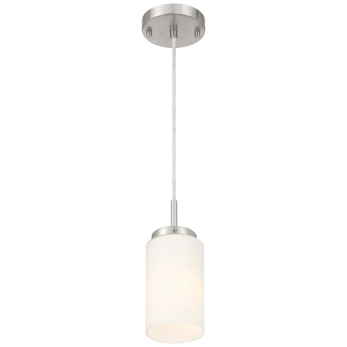 Access - 63082-BS/OPL - One Light Pendant - Iris - Brushed Steel