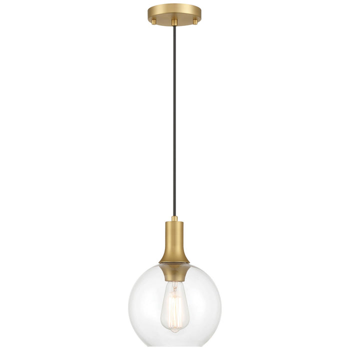 Access - 63090-ABB/CLR - One Light Pendant - Chantelle - Antique Brushed Brass