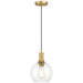 Access - 63090-ABB/CLR - One Light Pendant - Chantelle - Antique Brushed Brass