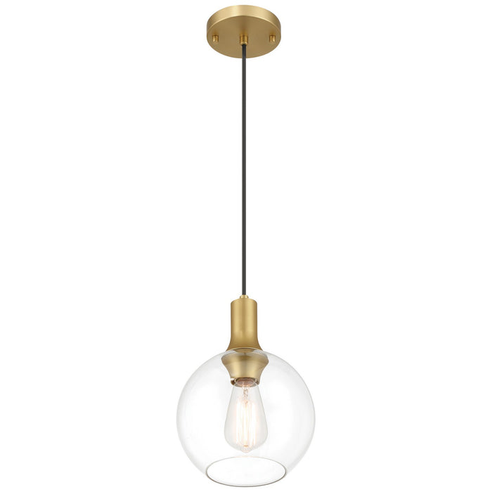 Access - 63090-ABB/CLR - One Light Pendant - Chantelle - Antique Brushed Brass