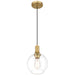Access - 63090-ABB/CLR - One Light Pendant - Chantelle - Antique Brushed Brass