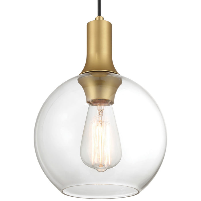 Access - 63090-ABB/CLR - One Light Pendant - Chantelle - Antique Brushed Brass