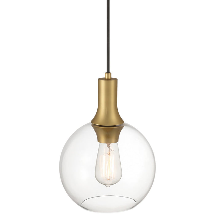 Access - 63090-ABB/CLR - One Light Pendant - Chantelle - Antique Brushed Brass