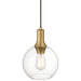Access - 63090-ABB/CLR - One Light Pendant - Chantelle - Antique Brushed Brass