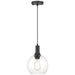 Access - 63090-MBL/CLR - One Light Pendant - Chantelle - Matte Black