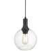 Access - 63090-MBL/CLR - One Light Pendant - Chantelle - Matte Black