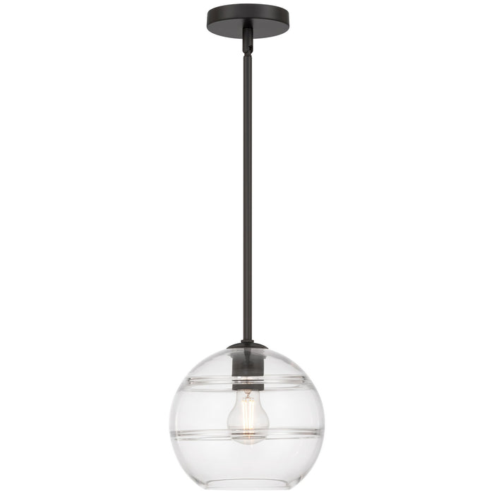 Access - 63092-MBL/CRB - One Light Pendant - Swirl - Matte Black