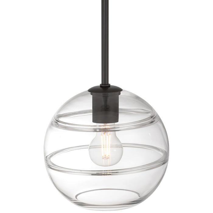 Access - 63092-MBL/CRB - One Light Pendant - Swirl - Matte Black