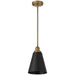 Access - 63098-ABB/BLK - One Light Pendant - Dahlia - Antique Brushed Brass