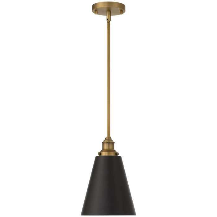 Access - 63098-ABB/BLK - One Light Pendant - Dahlia - Antique Brushed Brass