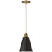 Access - 63098-ABB/BLK - One Light Pendant - Dahlia - Antique Brushed Brass