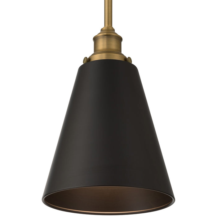 Access - 63098-ABB/BLK - One Light Pendant - Dahlia - Antique Brushed Brass