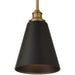Access - 63098-ABB/BLK - One Light Pendant - Dahlia - Antique Brushed Brass