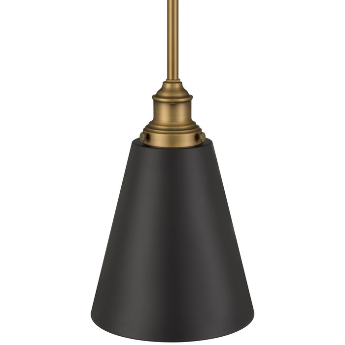 Access - 63098-ABB/BLK - One Light Pendant - Dahlia - Antique Brushed Brass