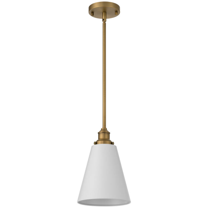 Access - 63098-ABB/WHT - One Light Pendant - Dahlia - Antique Brushed Brass