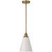 Access - 63098-ABB/WHT - One Light Pendant - Dahlia - Antique Brushed Brass