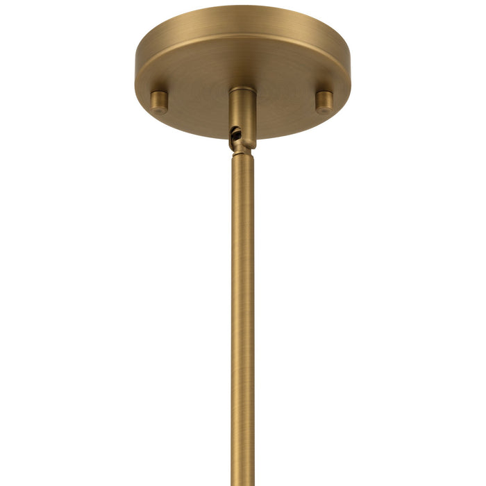 Access - 63098-ABB/WHT - One Light Pendant - Dahlia - Antique Brushed Brass