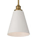 Access - 63098-ABB/WHT - One Light Pendant - Dahlia - Antique Brushed Brass
