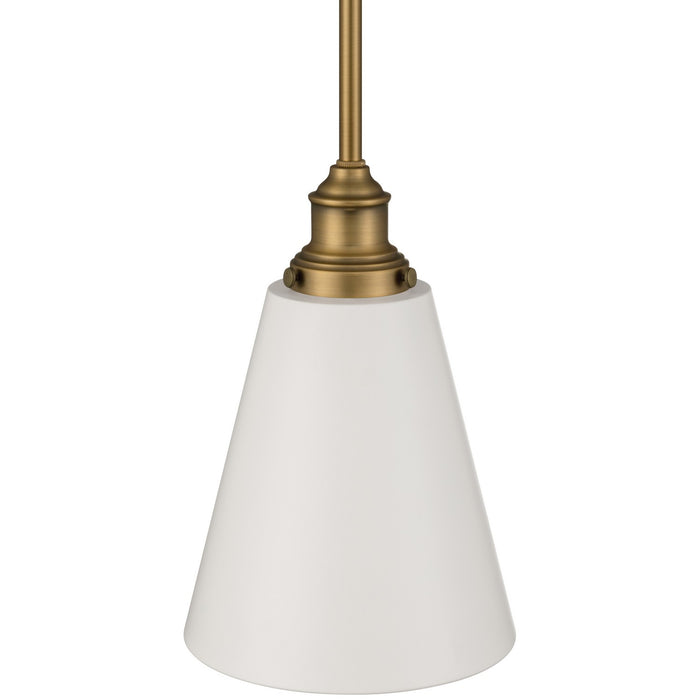 Access - 63098-ABB/WHT - One Light Pendant - Dahlia - Antique Brushed Brass