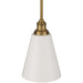 Access - 63098-ABB/WHT - One Light Pendant - Dahlia - Antique Brushed Brass