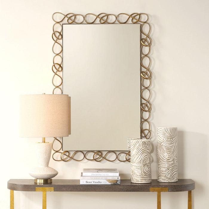 Uttermost - 08283 - Mirror - Twist It - Antique Brass